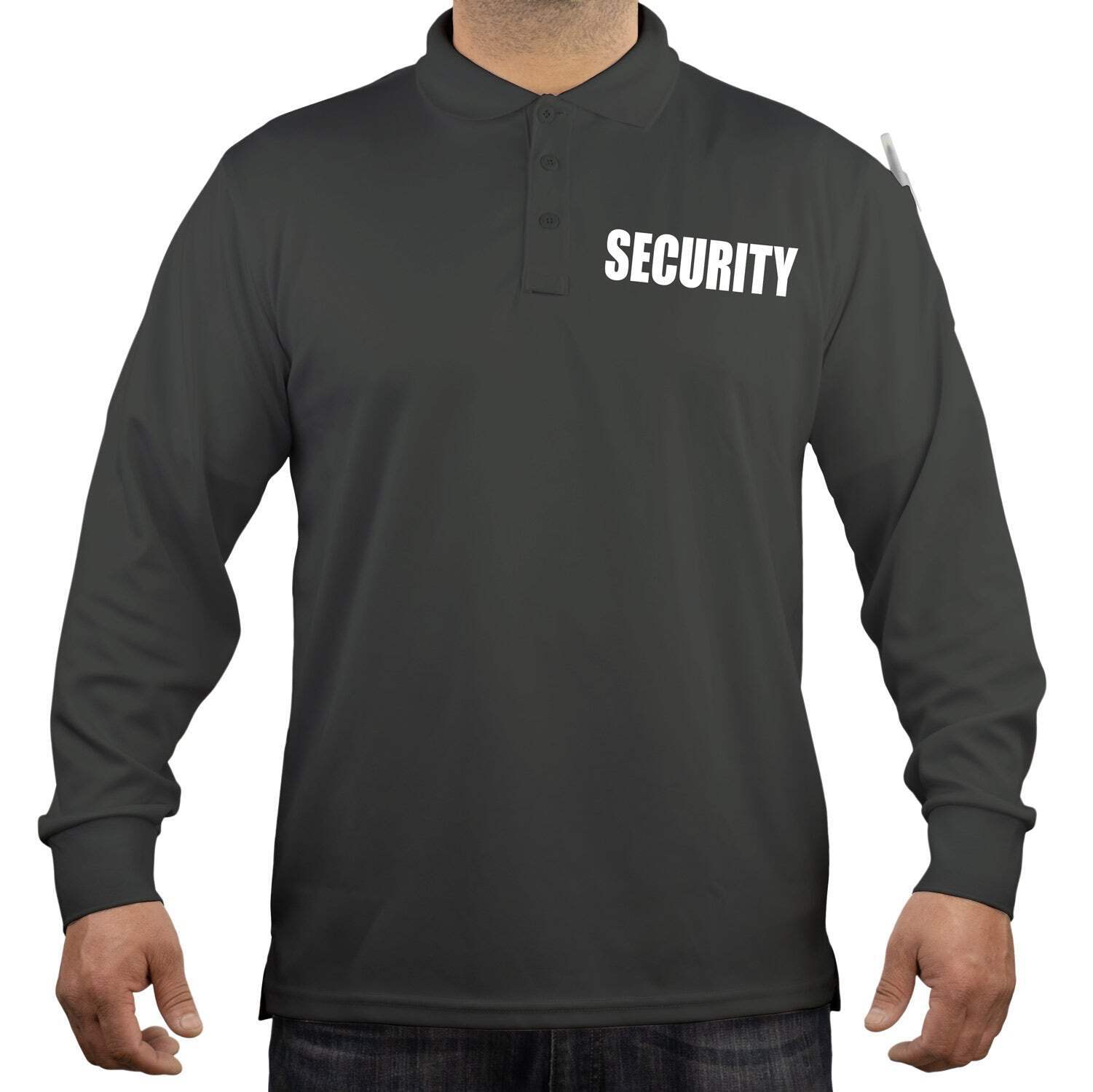 Performance Lightweight Breathable 100% Polyester Security Long Sleeve Polo Shir