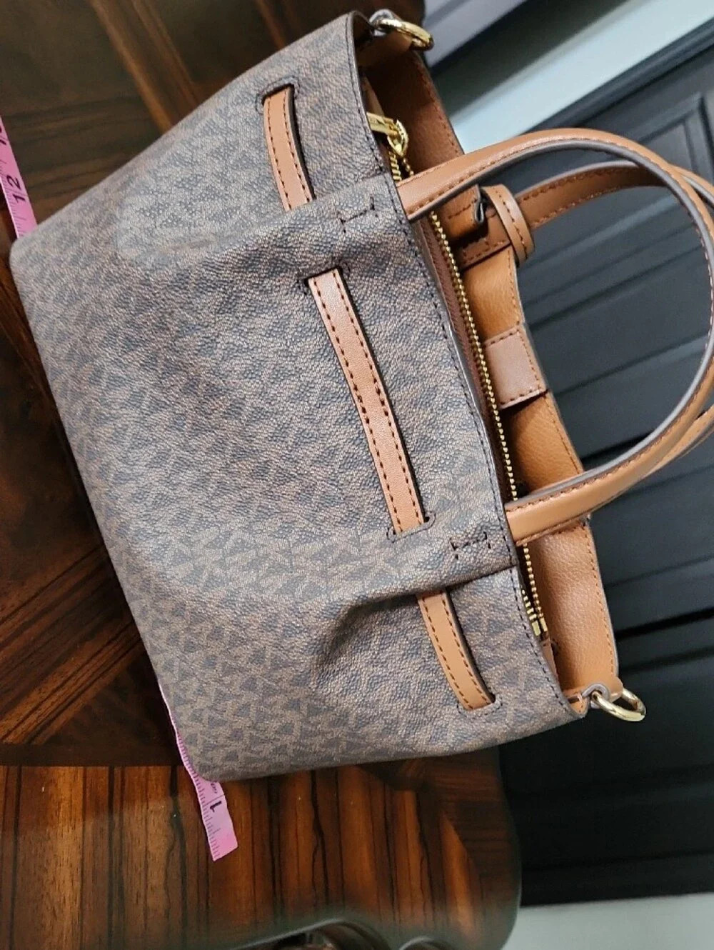 NEW Authentic Michael Kors Carson Brown Satchel Designer Handbags Luxury Purse
