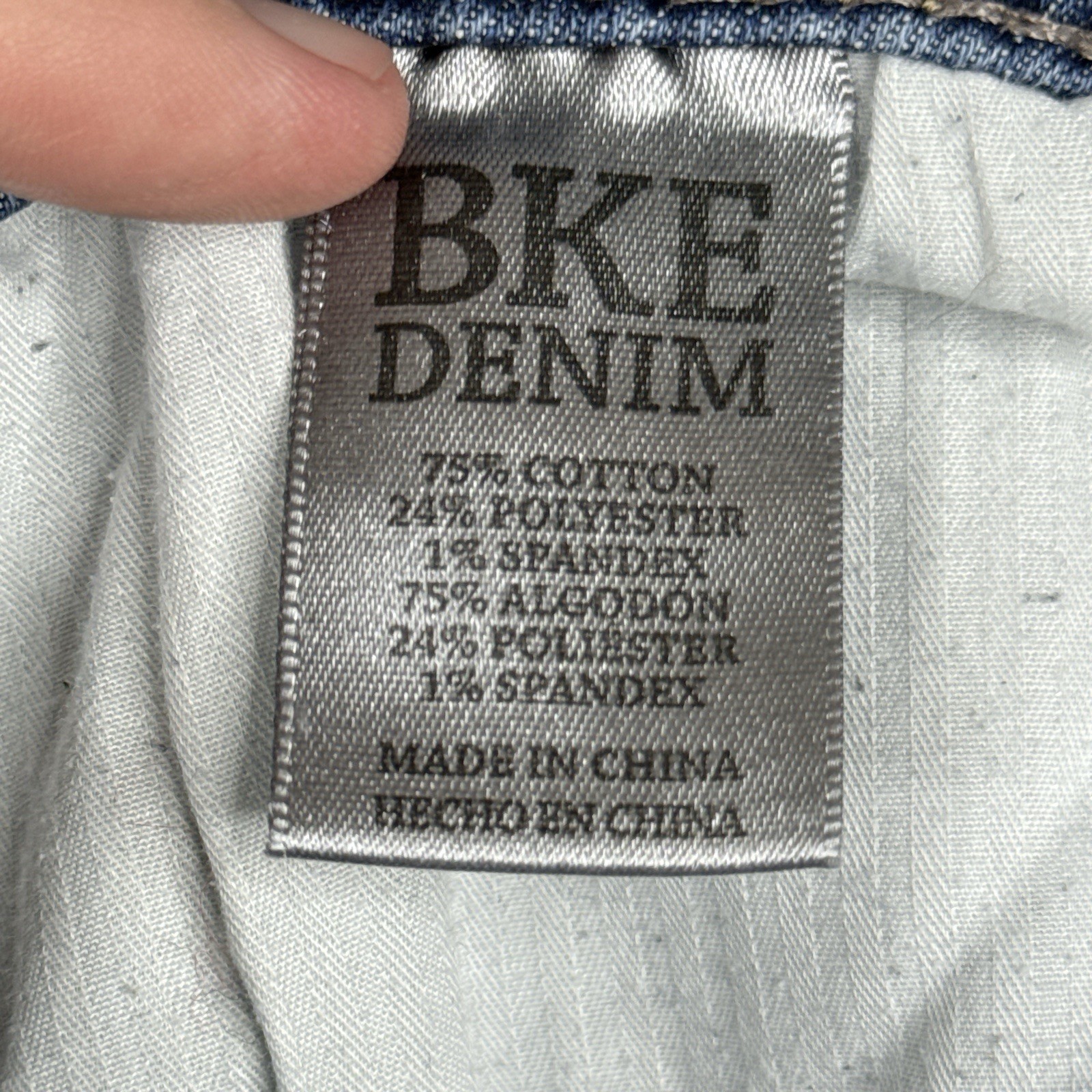 BKE Alec Jeans Men 28×34 Blue Straight Medium Wash Denim Low Rise Distressed EUC