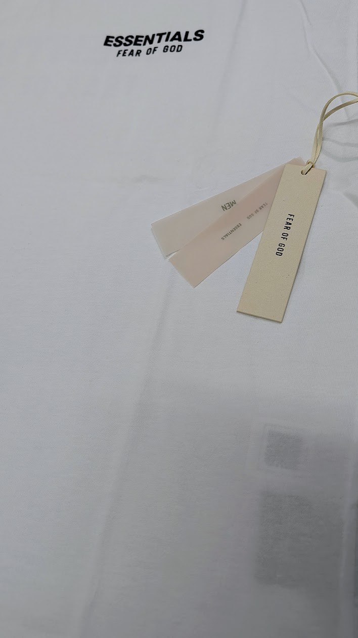 Fear of God Essentials Classic Tee ‘Bright White’ L Size Oversized T-Shirt SS25