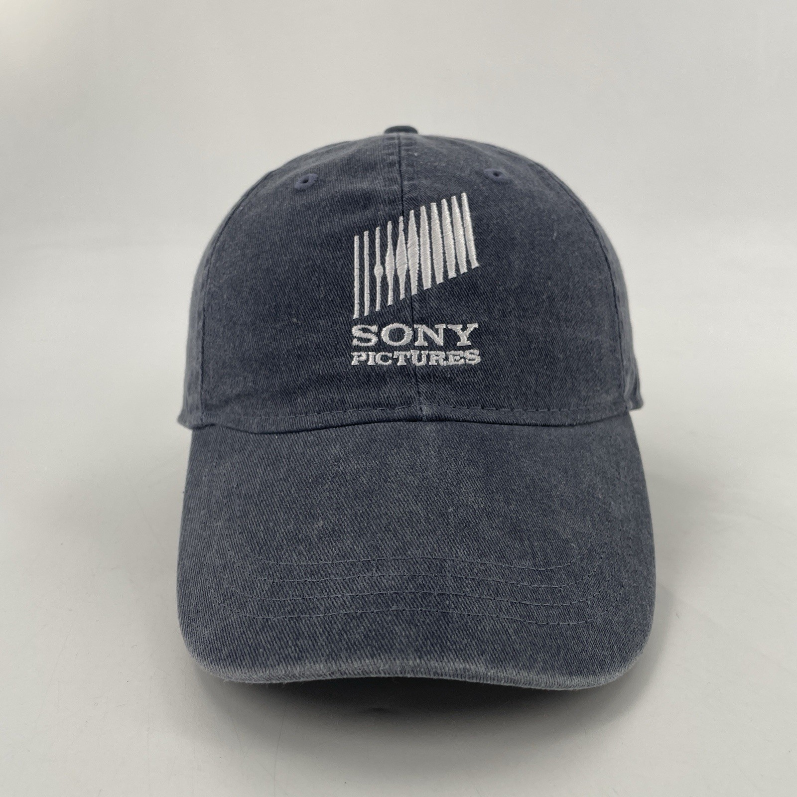 Vintage Sony Pictures Hat in Slate Gray – StrapBack Cap – Embroidered Logo
