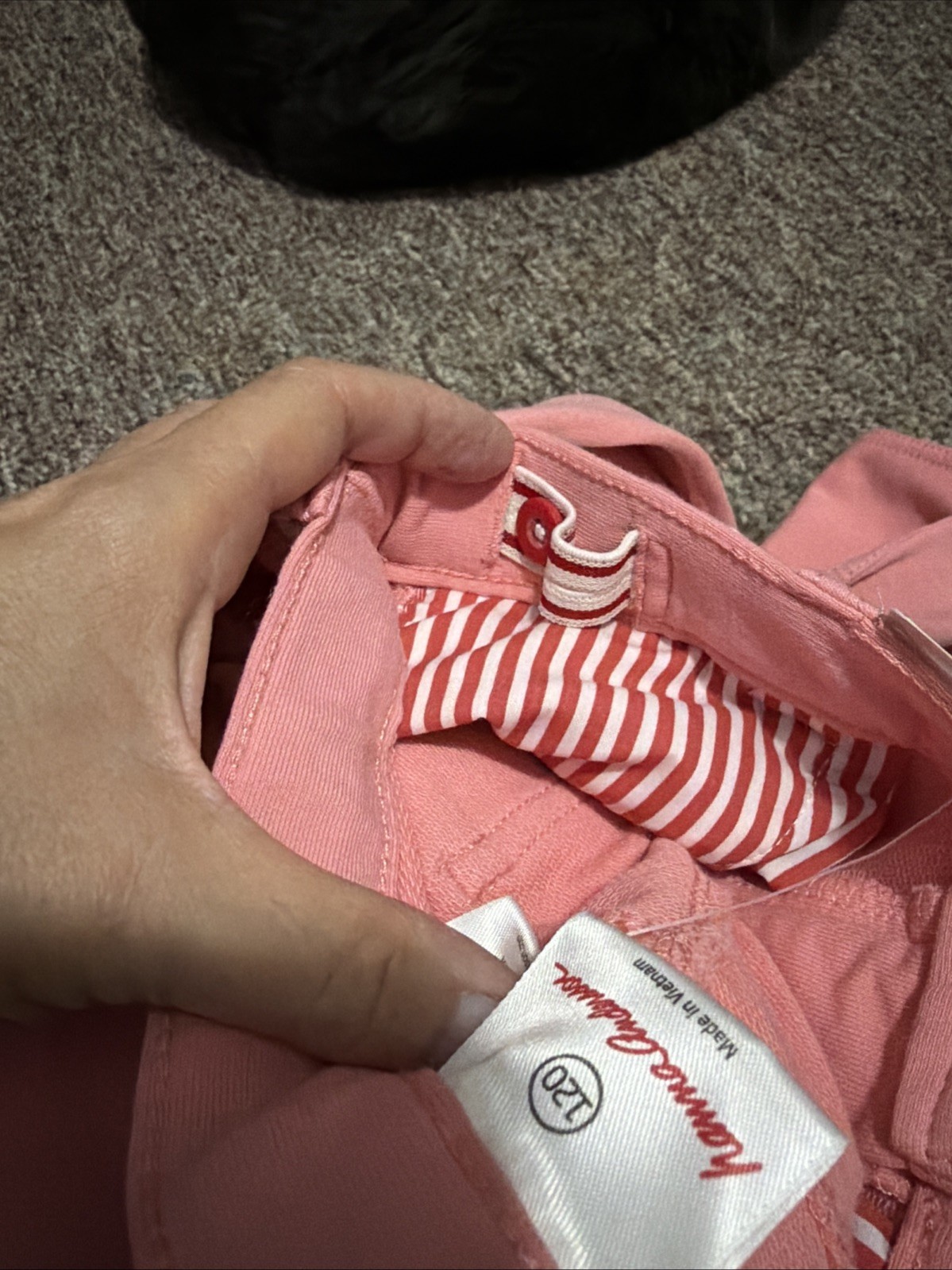 Hanna Andersson Girl’s Adjustable Waist Pants In Pink – Size 120 (6-7) – NWT