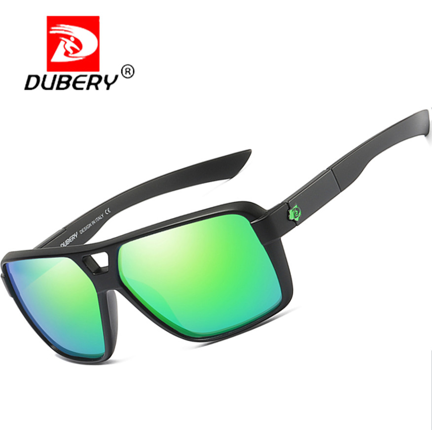 DUBERY Men Sport Polarized Oversize Sunglasses Square Driving Fishing Glasses