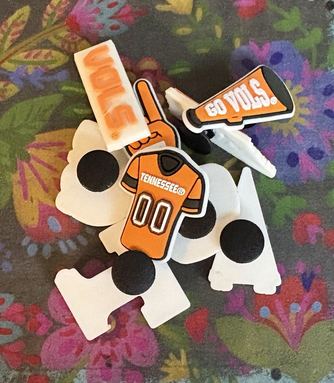 9 Piece TENNESSEE College University Shoe Charms Clog Decorations PVC NEW