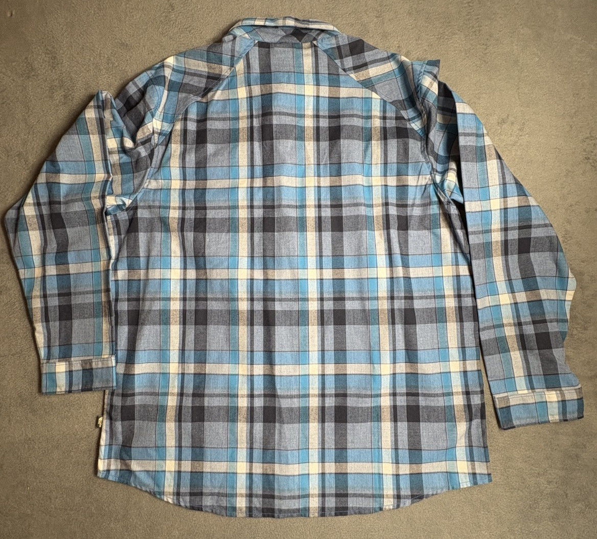 THE NORTH FACE PLAID FLANNEL BLUE BLACK WHITE EXTRA LARGE XL