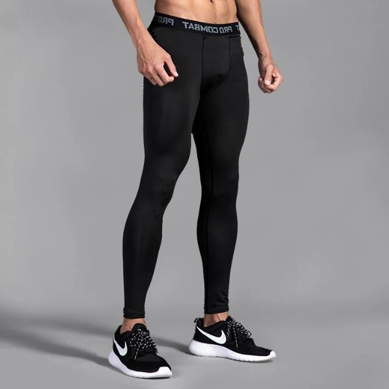 Man’s Workout Leggings Compression Base Layer Gym Sports Running Training Pants