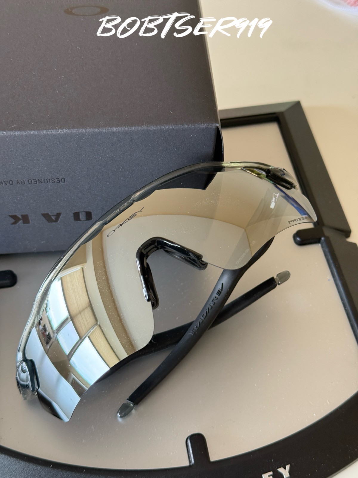 Oakley OO9208 Radar EV Path Sunglasses Clear Gray Frame Prizm Mirrored Lens