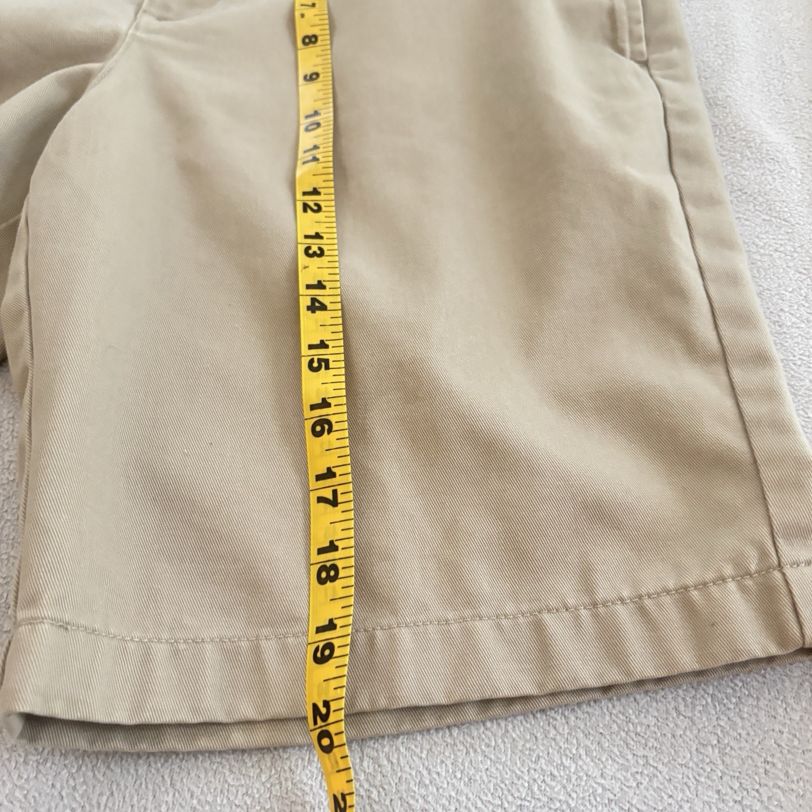 Lands End OEKO Tex Khaki Chino Men’s Shorts Sz 18H Golf Preppy Big& Tall Wst 34*