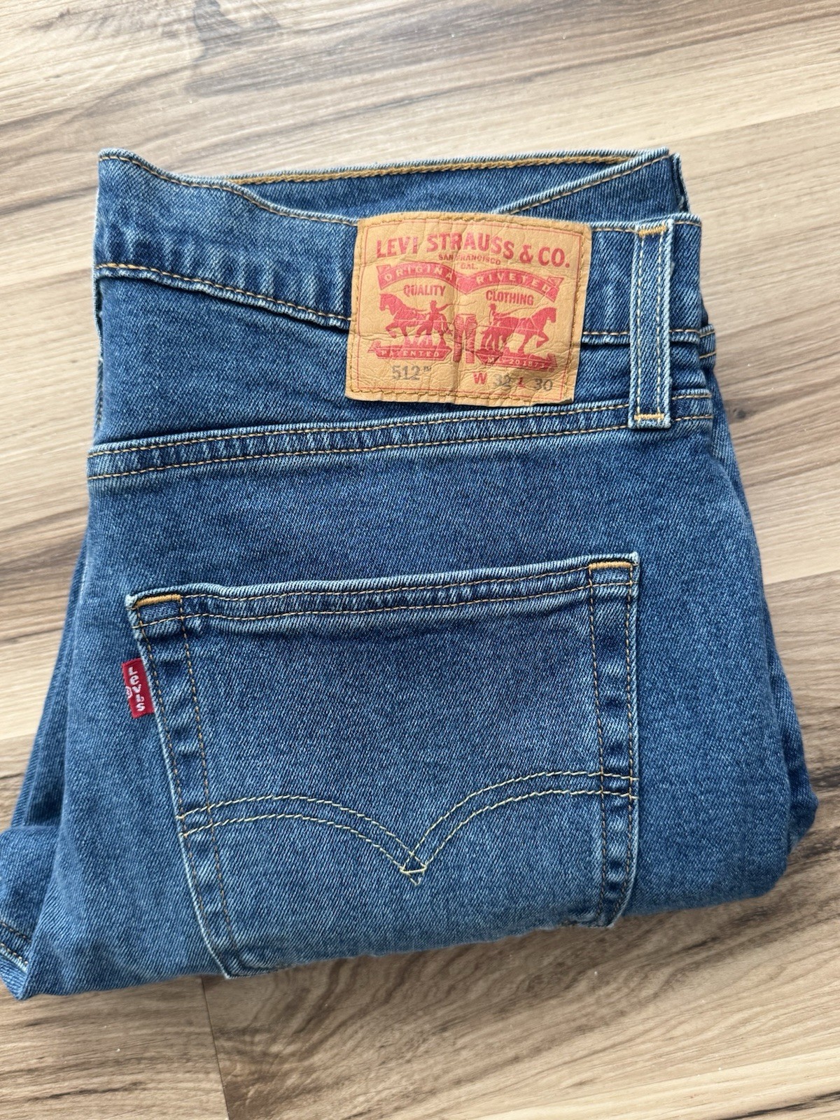 Levi’s 512 Jeans Mens 32×30 Blue Slim Tapered Stretch Denim Pants