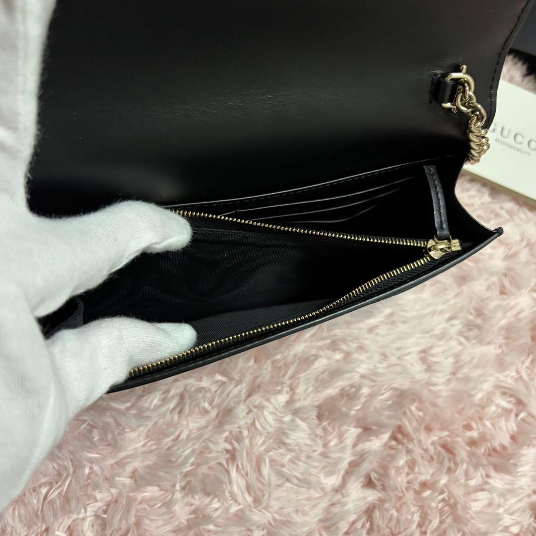 GUCCI 431408 Chain Wallet Shoulder Bag Gift Present 0611b
