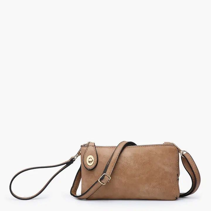 Jen & Co Kendall Crossbody Wristlet with Twist Lock Closure
