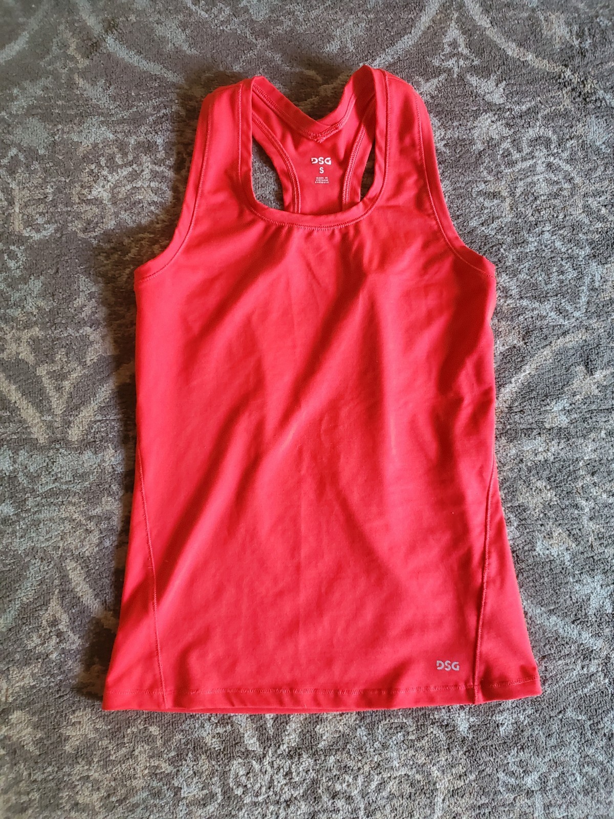 Women’s DSG watermelon red athletic racerback tank top wide band stretch Small