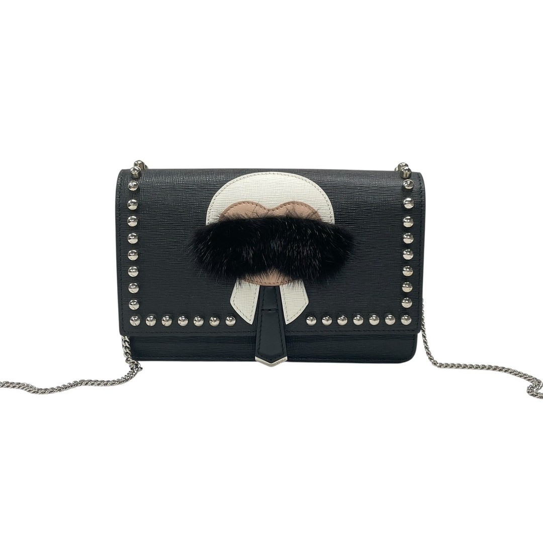 Fendi Shoulder Bag Chain Wallet Karl Lagerfeld 8M0346 Size: W:7.5×H:5.1 in.