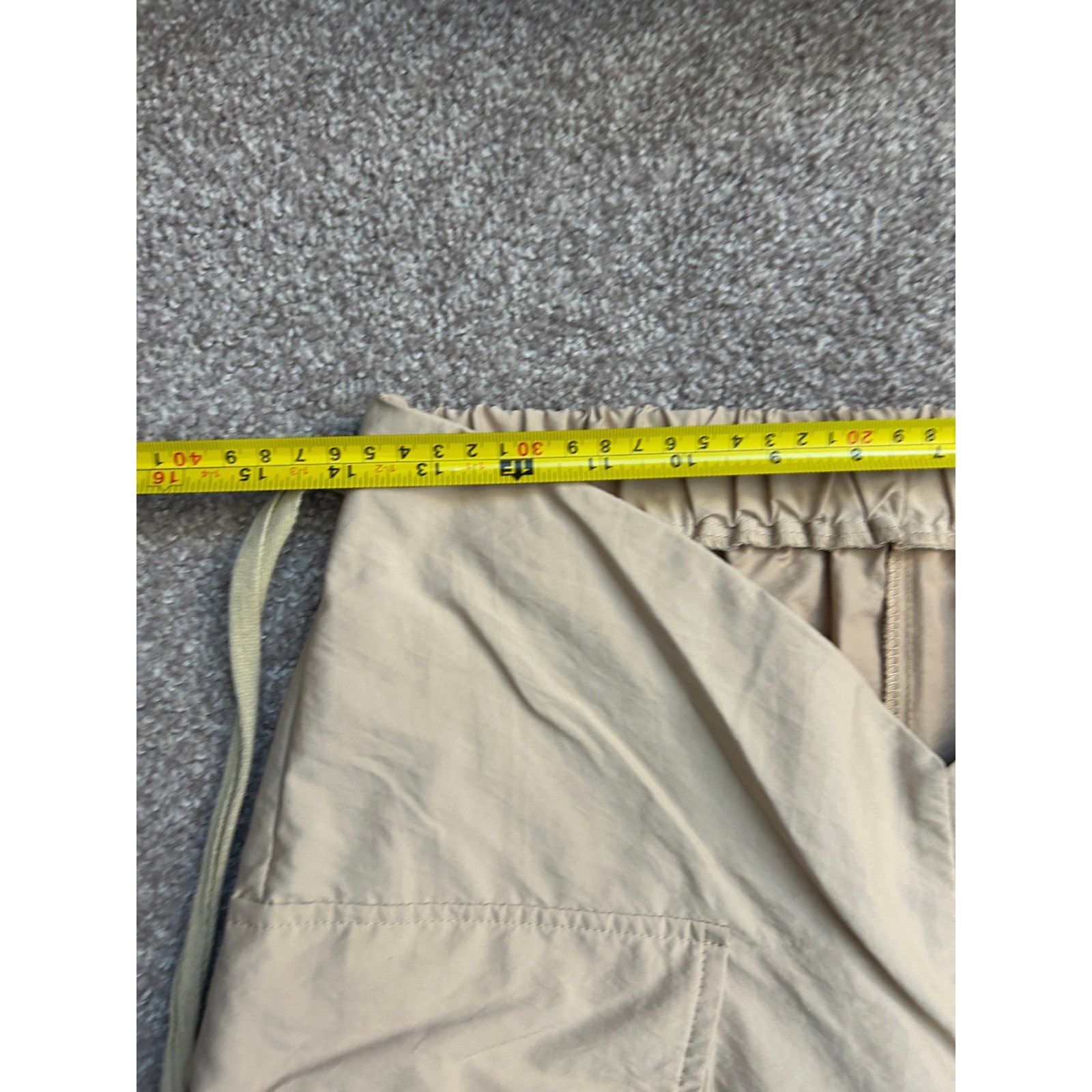 Vintage Cargo Pants Womens Large Tan Excellent Wide Leg Utility Gorpcore