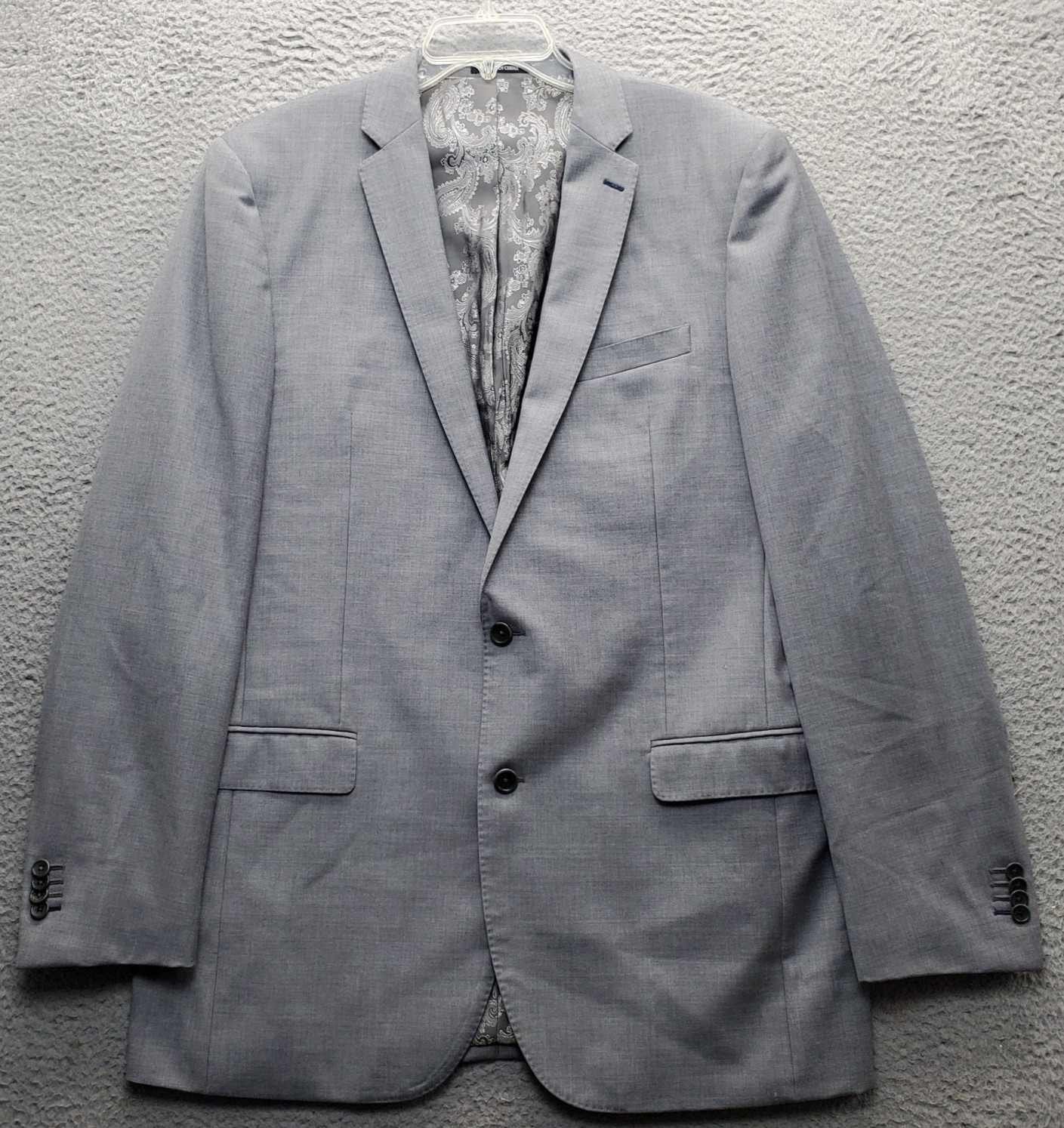 Jos. A. Bank Blazer Jacket Mens 44XL Gray Lined Notch Lapel Single Breasted