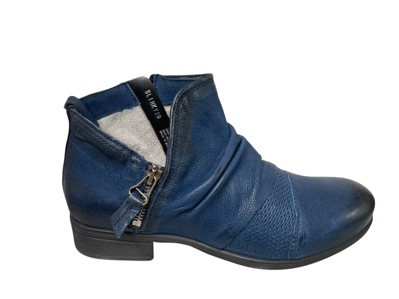 Miz Mooz Women Ankle Boot 275280-101-6031 Slinky Sapphire Leather Blue EUR 39 M