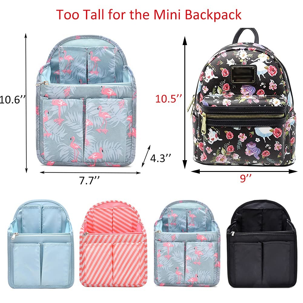 HOYOFO Mini Backpack Organizer 7.7×4.3×10.6 Inch (Pack of 1), Light Blue