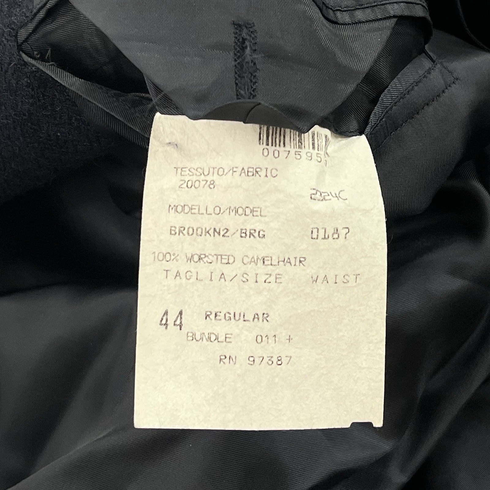 Brooks Brothers Men’s Windowpane Blue Camel Hair Blazer Jacket Size 44