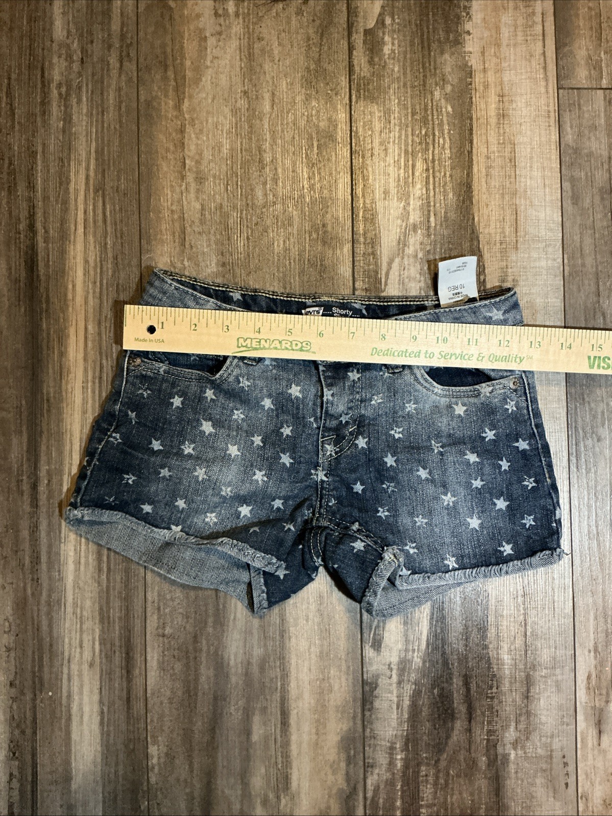 Levi’s Girls Star Pattern Shorts Size 10 Reg
