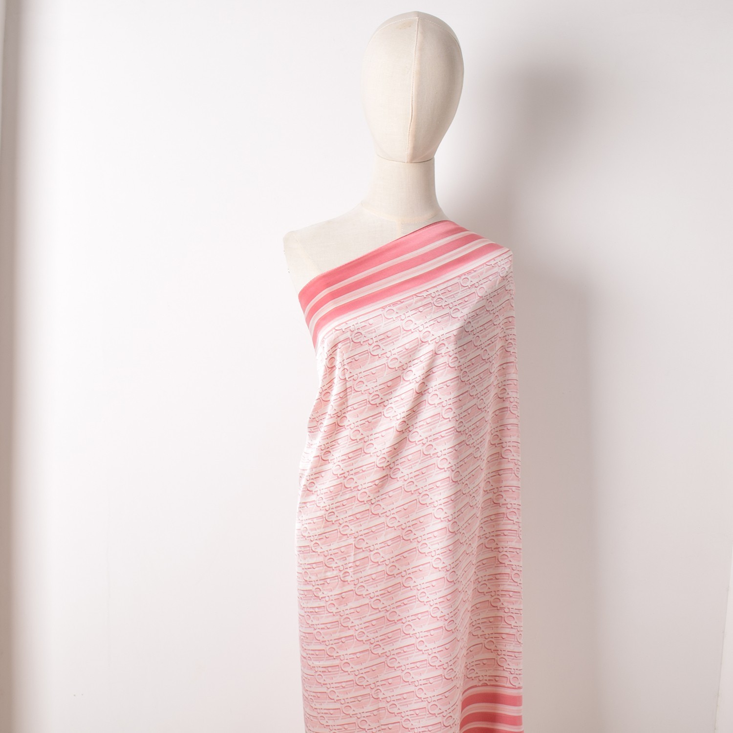 100% AUTHENTIC DIOR SUMMER WRAP SCARF SHAWL STOLE SALMAN PINK 100%SILK PRE OWNED