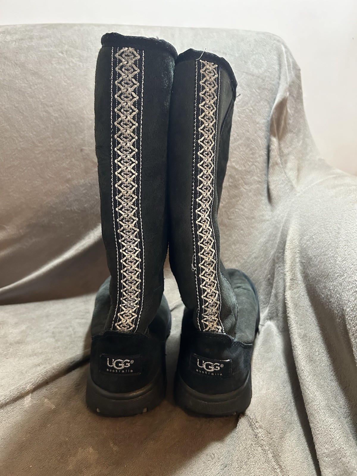 UGG Australia Classic Tall II Winter Boots for Women, Size 8 – Black