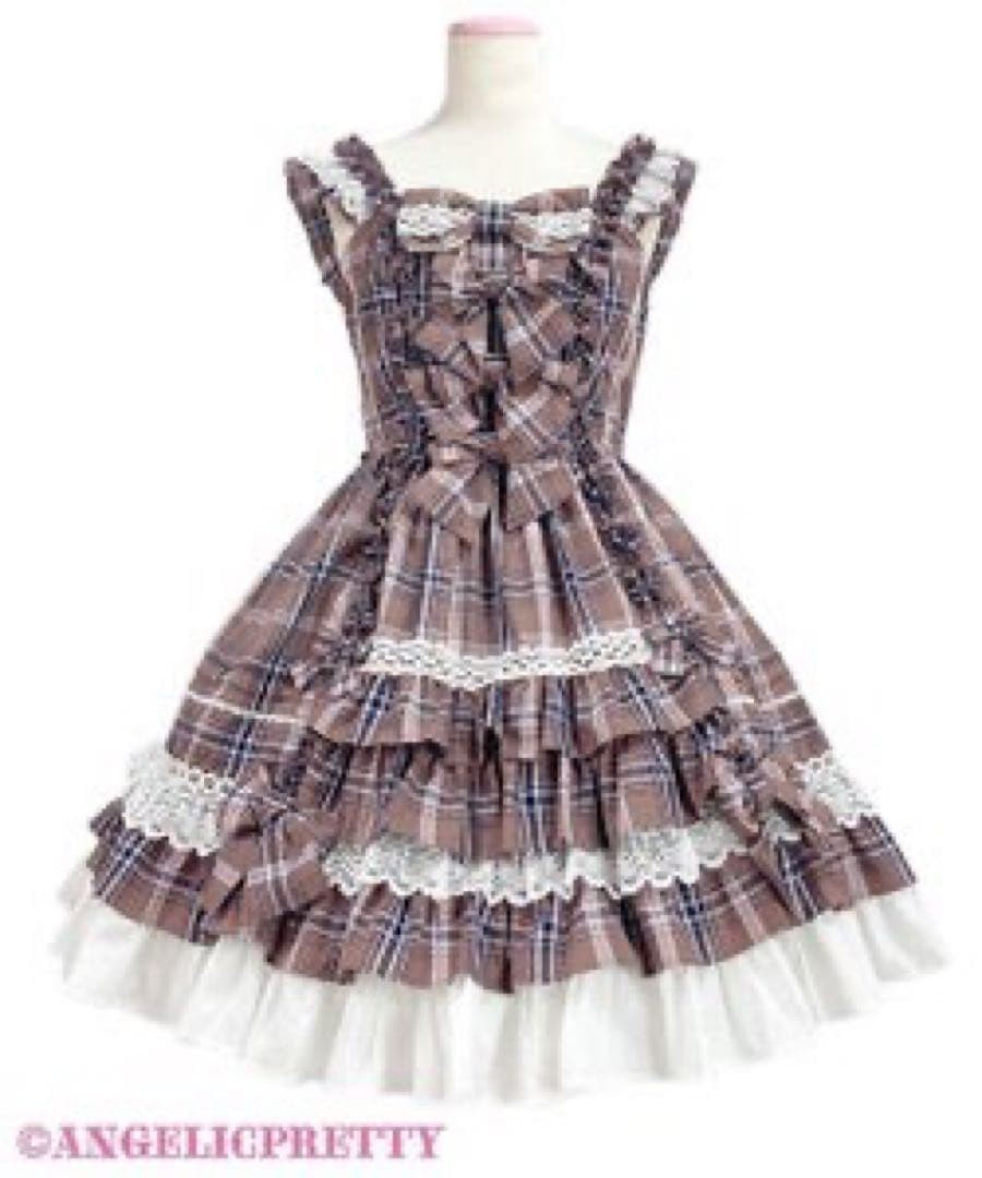 Angelic Pretty Sweet Frill Jumper Dress Tartan