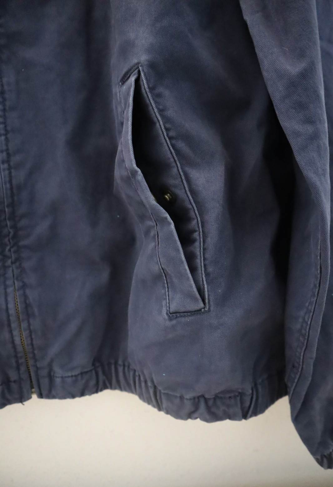 Gap 738596 Men’s Sz Large Vintage Navy Blue Full Zip Relaxed Bomber Jacket $100