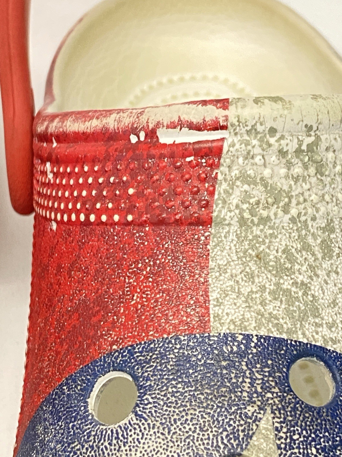 Crocs Texas Flag Lone Star State July 4 Red White Blue Size 11 W 9 M Clogs U2
