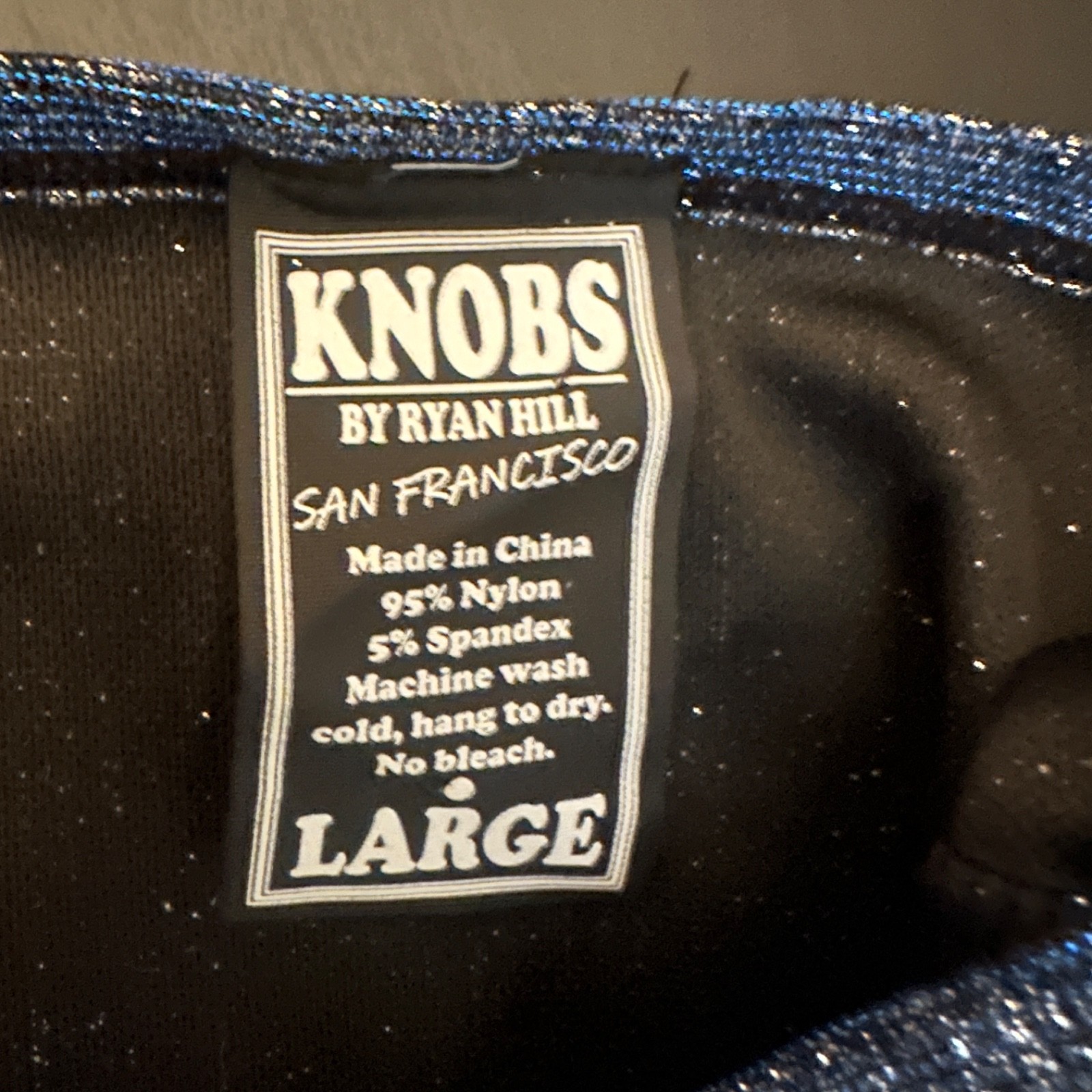 Knobs Glitter Tank Top Large Gently worn 95% nylon/5% spandex 20″ armpits