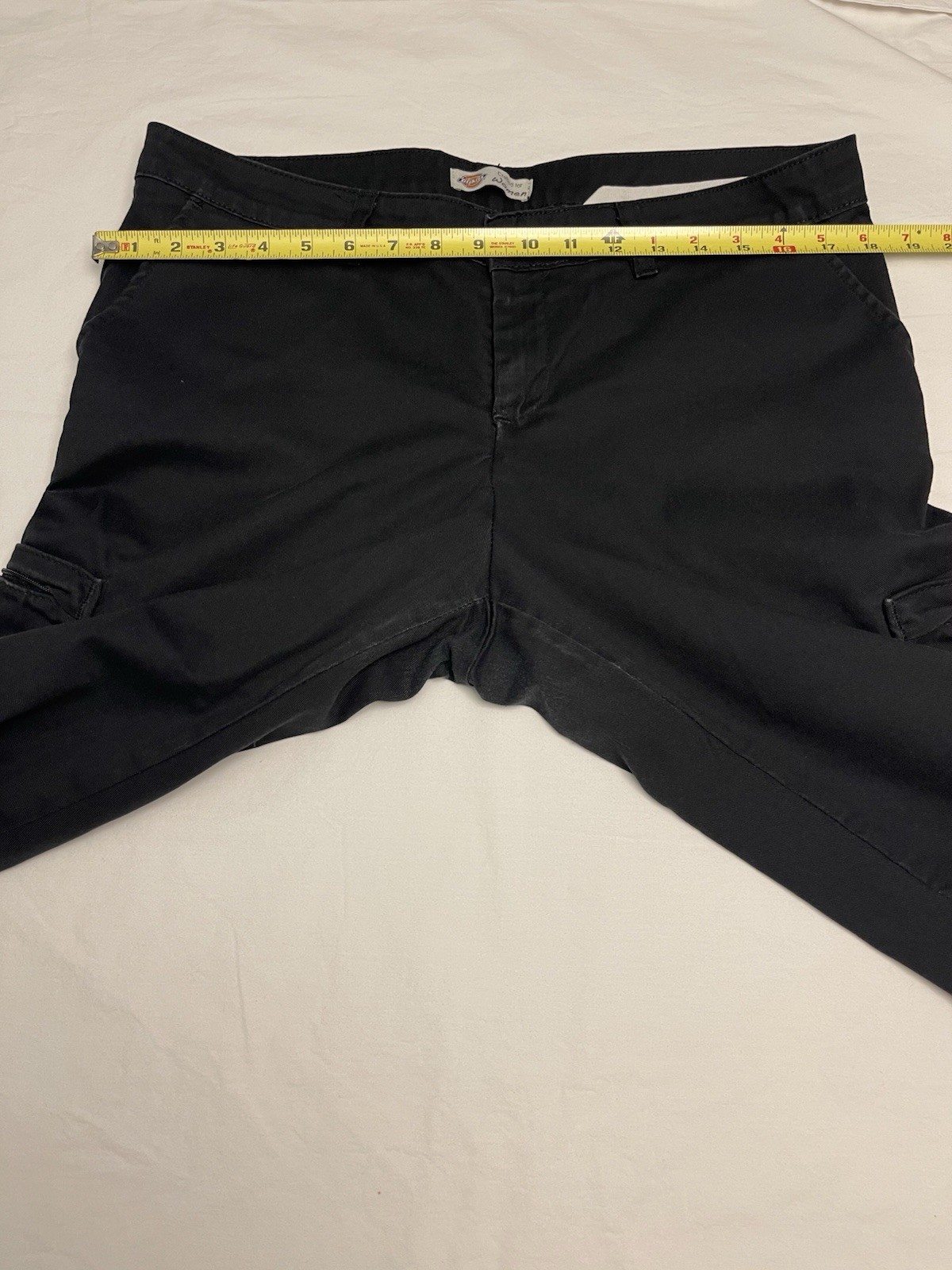 Dickies Women’s Cargo Straight Leg Black Size 12 Cut Off