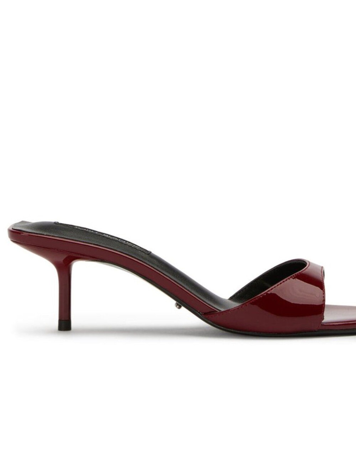 Tony Bianco Fiesta Heel in Bordeaux red patent shiny leather kitten heel