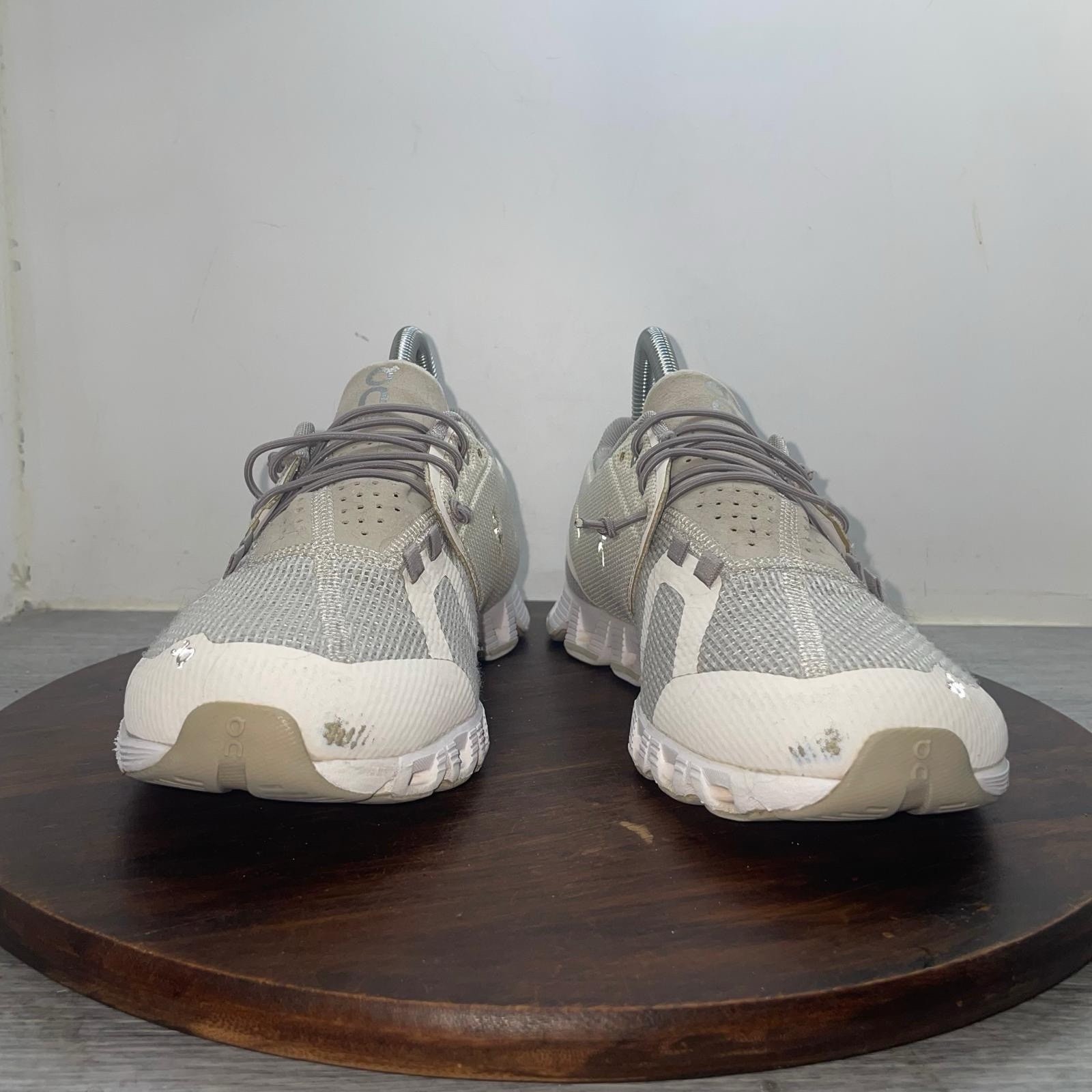 On Shoes Women’s 8 Cloud 5 Pearl White Mesh Low Top Running Athletic Sneaker