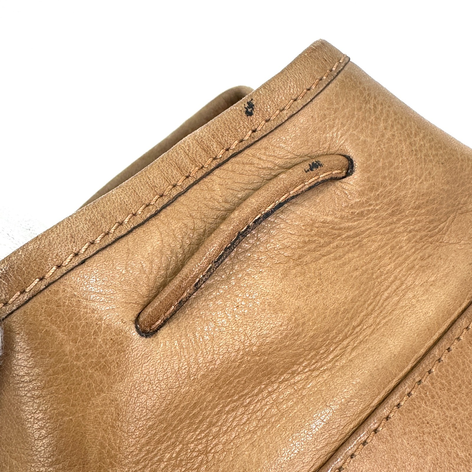 Gucci Vintage Black Brown Canvas Leather Drawstring Mini Bucket Bag Mcro GG Auth