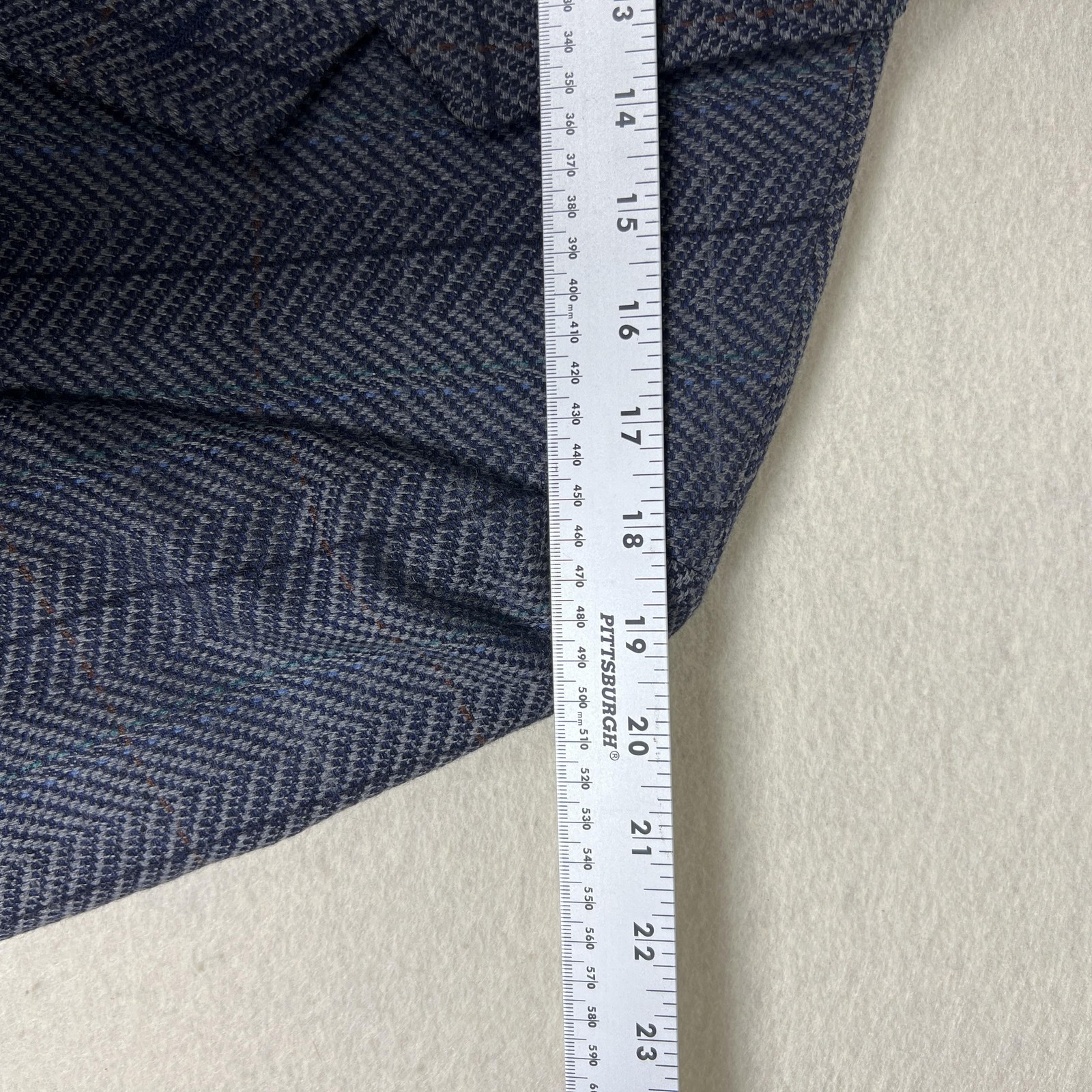Vintage Modesto Bertotto Wool Cashmere Blazer 42R Made in Italy Herringbone