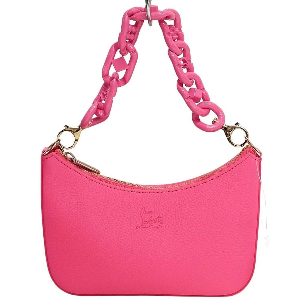 Christian Louboutin Loubilia 1235471 Chain Bag Pink US 7.9in Leather New Japan