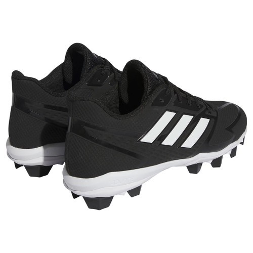 Adidas Men’s 12 Icon 8 Mid MD Molded Baseball Cleats Black White EU 46 2/3