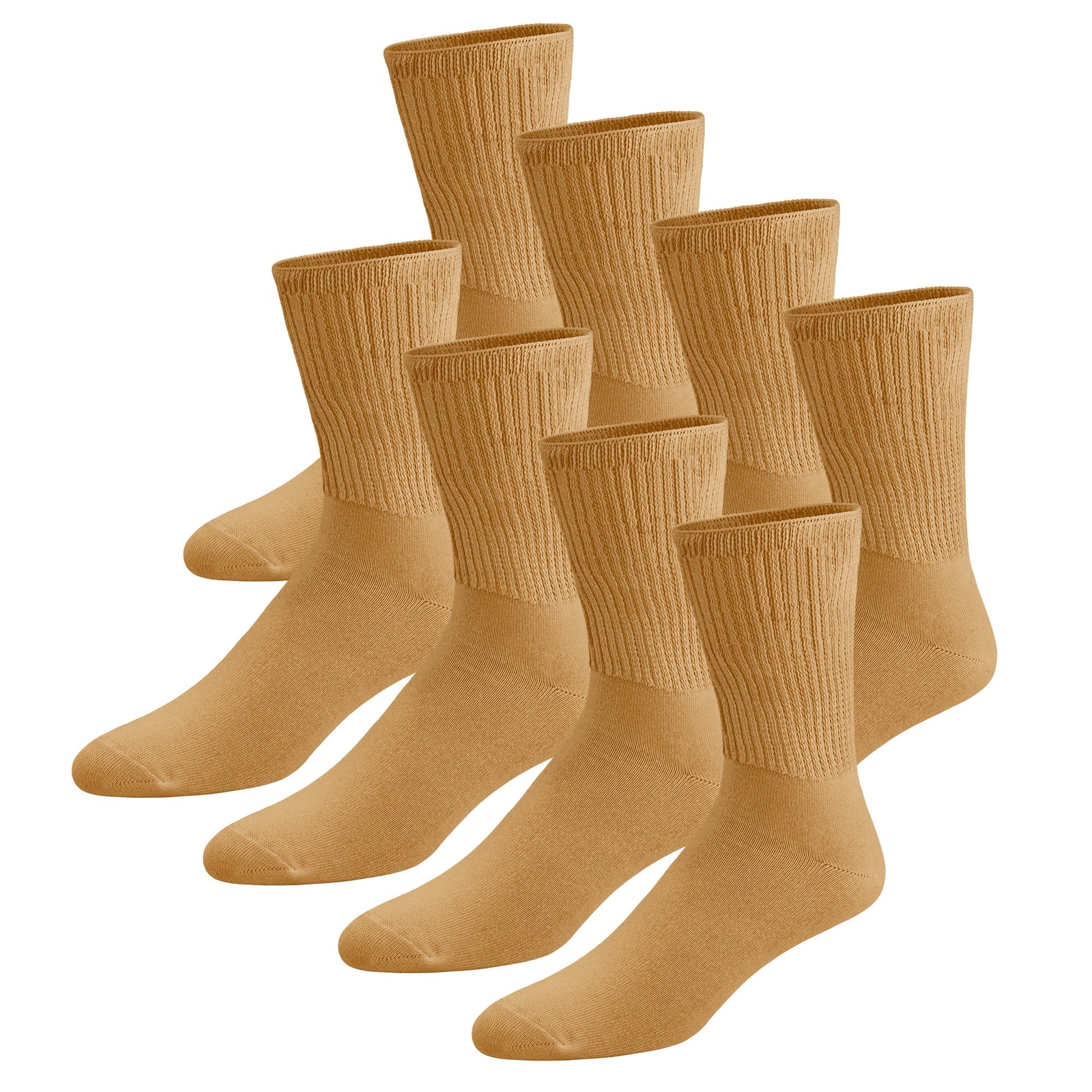 Thin Combed Cotton Diabetic Socks, Loose, Non-Binding Low-Crew Socks (Size 7-11)