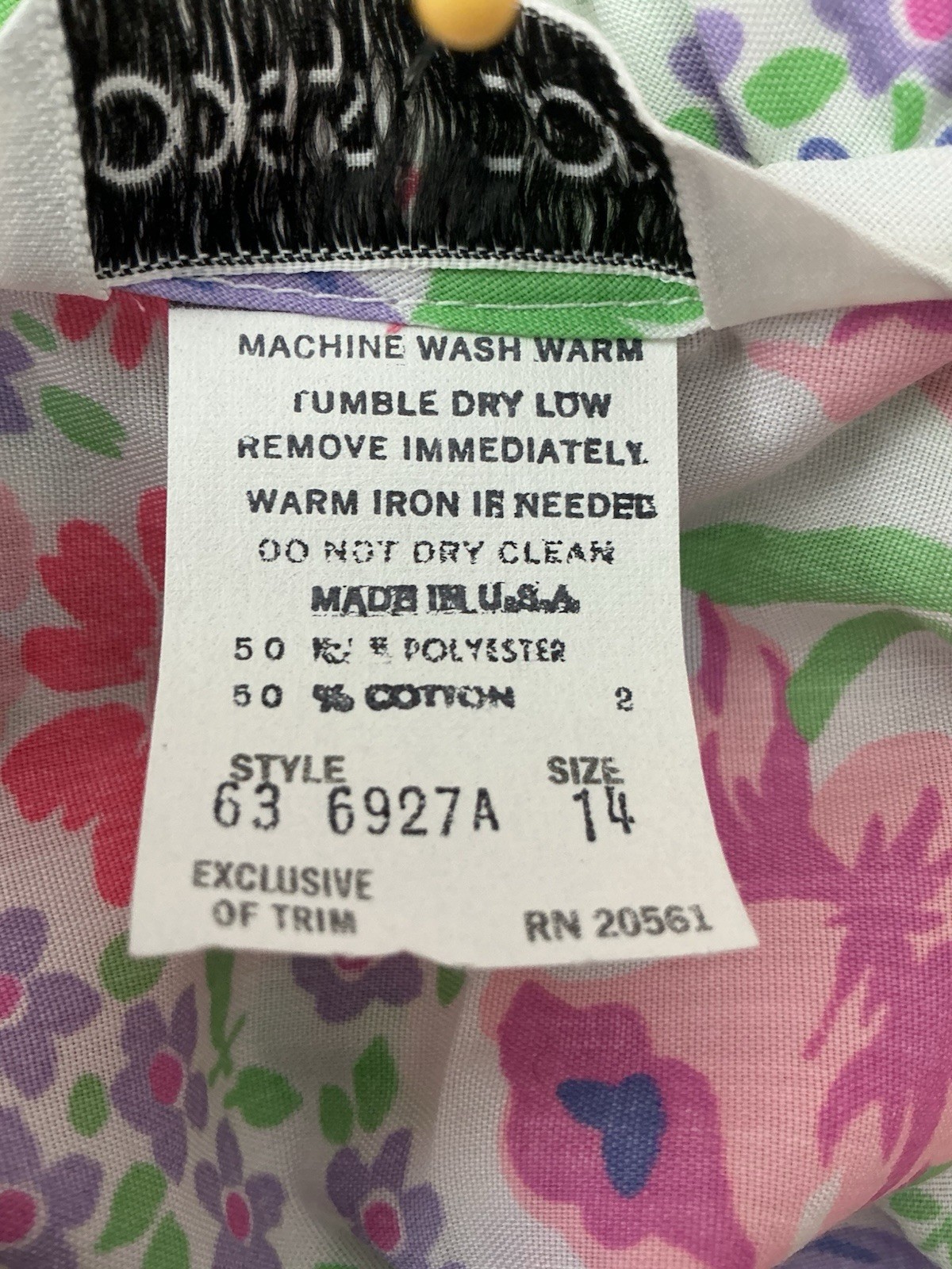 Models Coat VTG Robe Floral Ruffled Snaps Size 14 USA Never Used Authentic NWOT