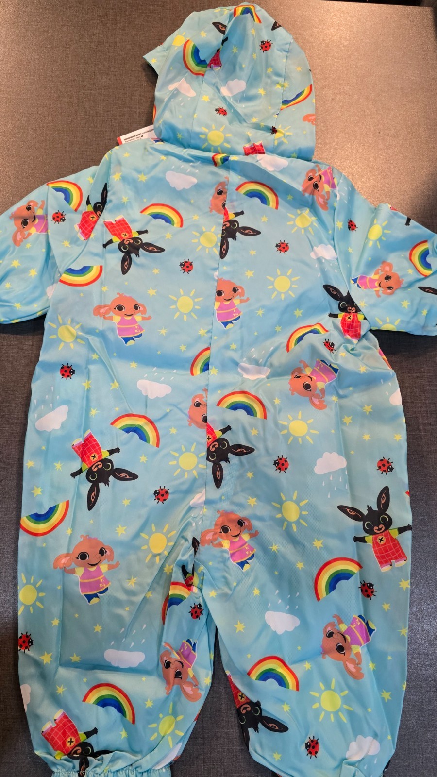 Bing bunny rainbow AOP rain all in Puddle Suit 6-9-12-18 Months 1-2-3-4 years