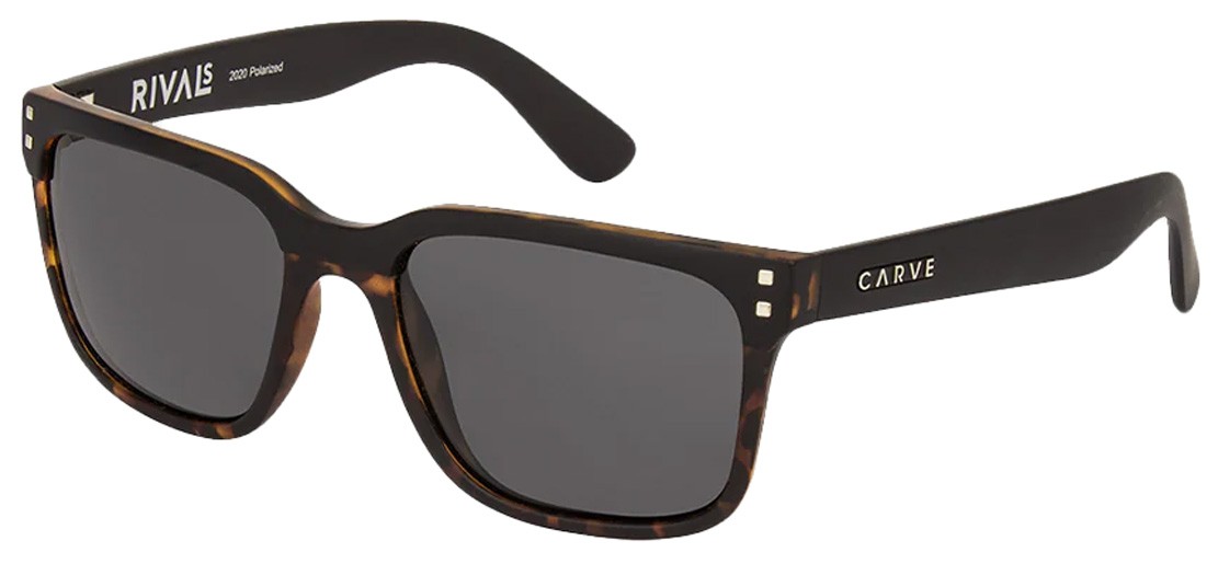 Carve Rivals Sunglasses – Matte Tort / Gray Injected Polarized – New