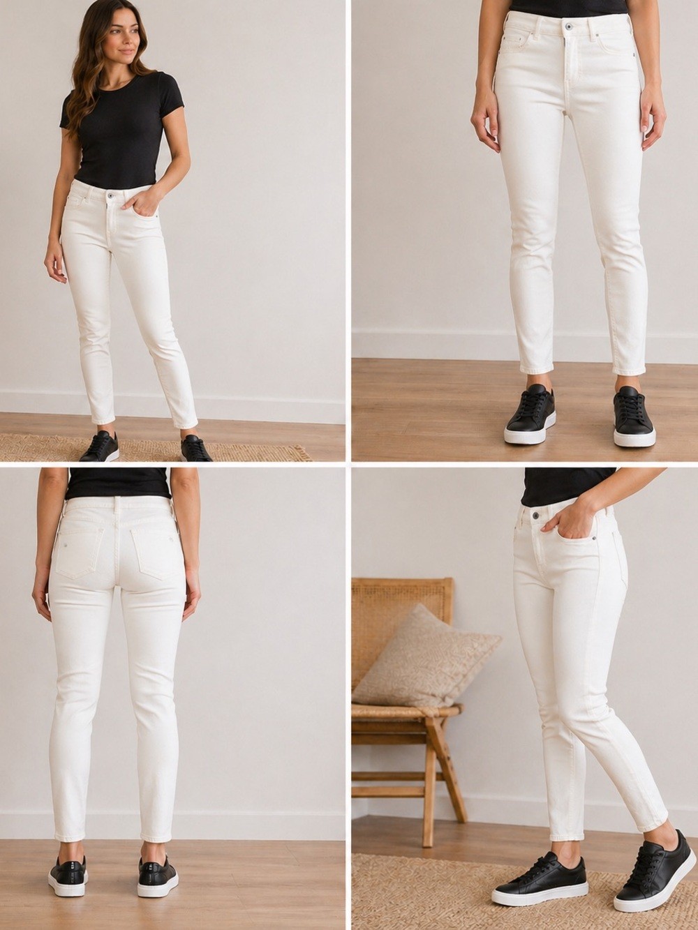 DL1961 Margaux Instasculpt Skinny Jeans White Size 25 Ankle Stretch