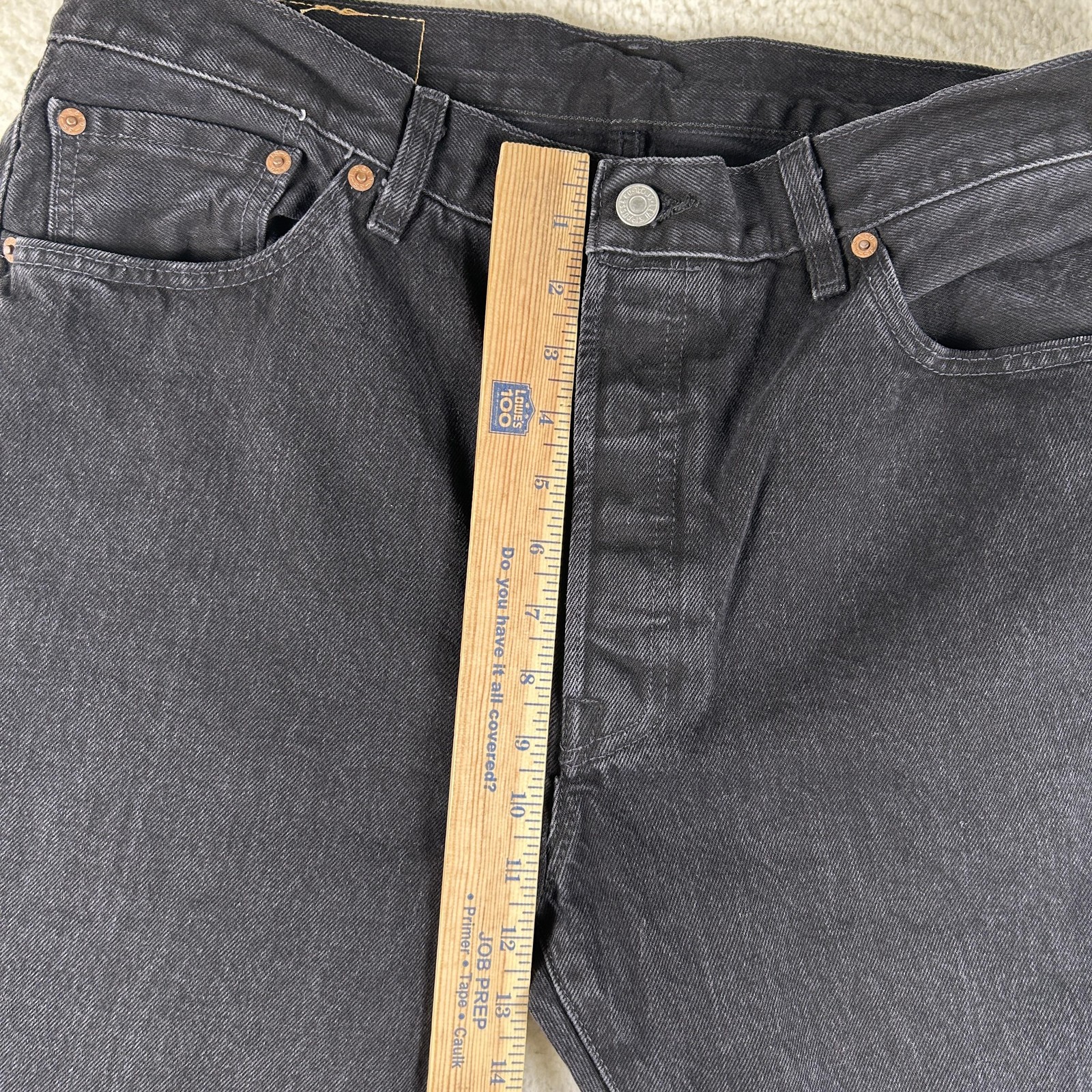 Levis 501 DT Denim Tears Jeans Mens 36×34 Charcoal Denim Straight Button Fly