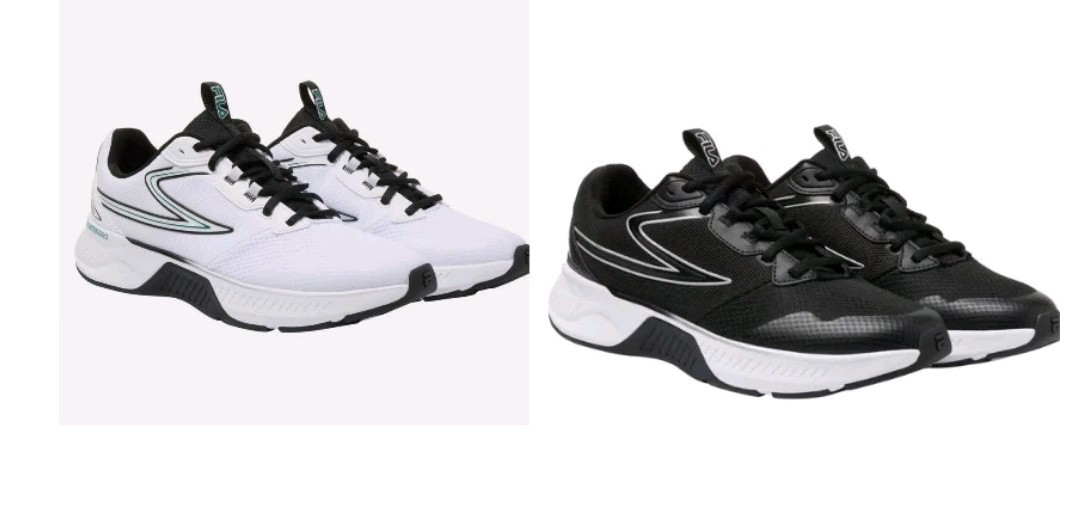 FILA Men’s Action-Stride Energized Black, White Athletic Sneakers New With Box!