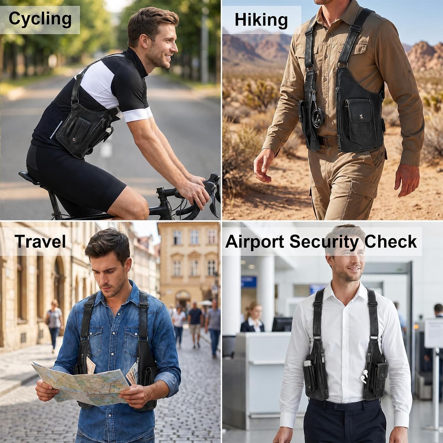 Underarm Anti-Theft Bag, Hidden Shoulder Holster, Double Storage Pouch, Phone