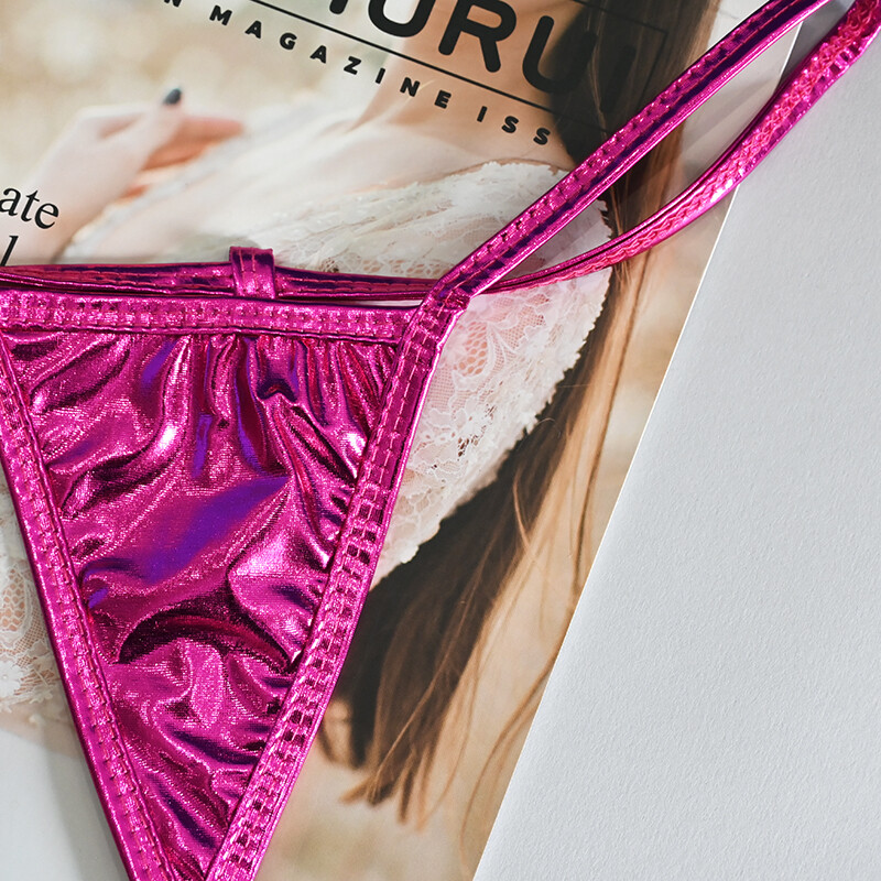 5 Pcs Lot Womens Ladies G string Thongs Panties Brief High Cut Glitter Lingeries