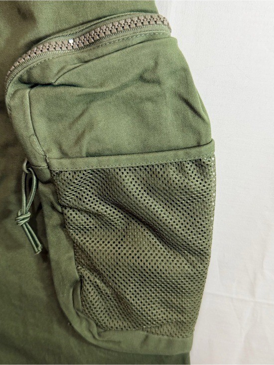 Urban Man Long Length Elastic Waist with Drawstring Green Cargo Shorts XS – XL