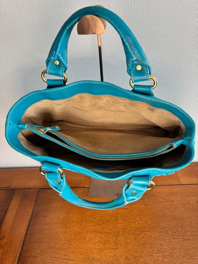 CELINE Boogie bag Handbag Blue Authentic From Japan