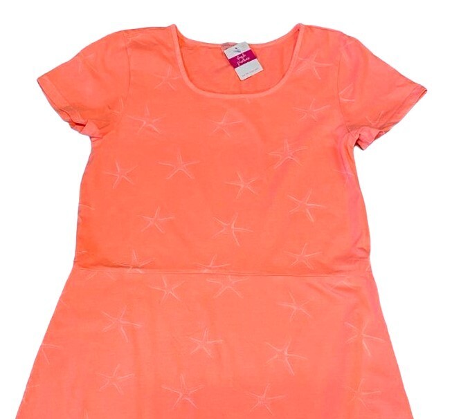 FRESH PRODUCE 1X Sunset Coral STARFISH $70 SADIE Jersey Cotton Dress NWT New 1X