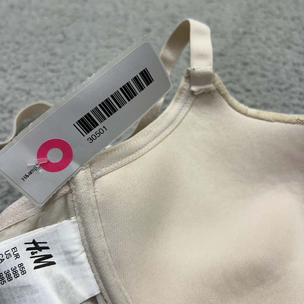 H&M Bra 38B Balconette Bra Lace White