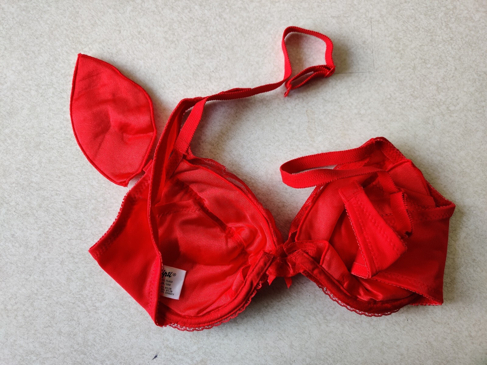 dipti RJ608 lace padded,push up bra,with removable pads in black white red,